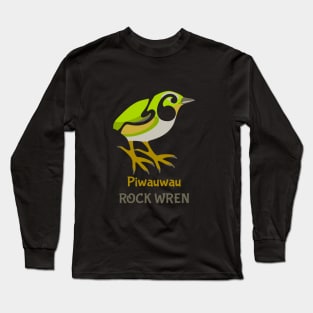 Rock Wren New Zealand Bird Long Sleeve T-Shirt